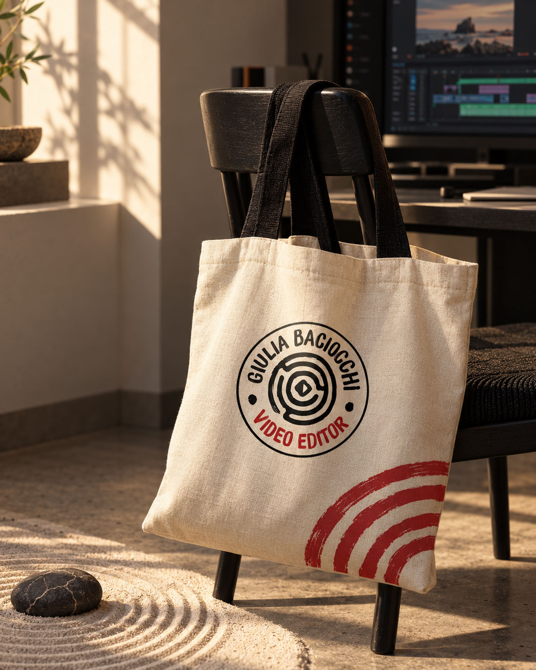 Shopper coordinata alla brand identity di Giulia Baciocchi