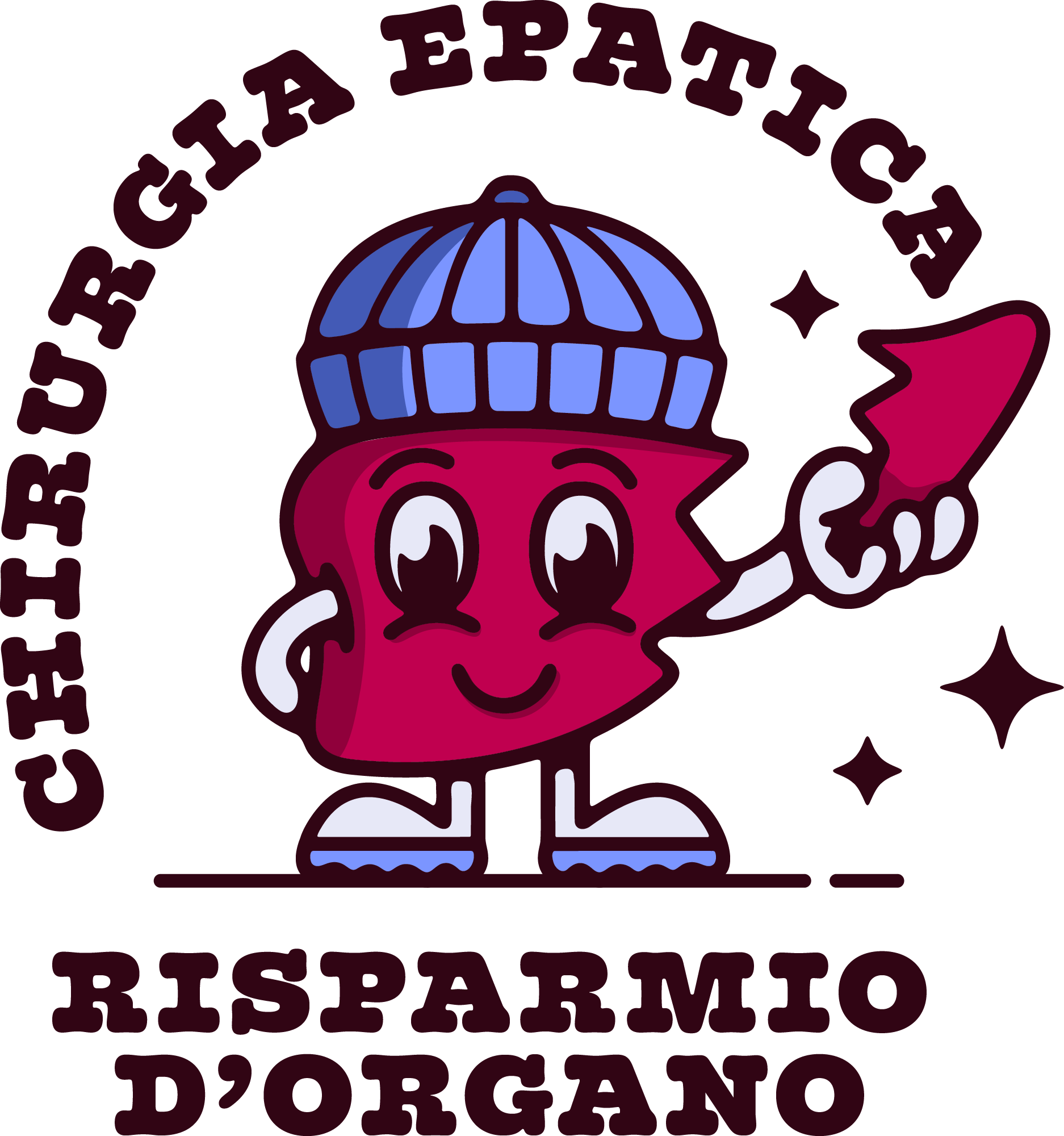 Logo CHERO con mascotte del fegato e logotipo