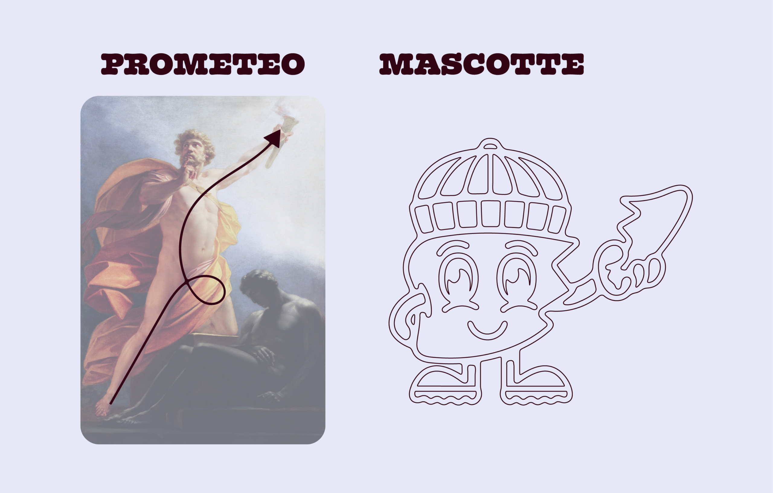 Concept del logo CHERO ispirato a Prometeo e alla rigenerazione del fegato