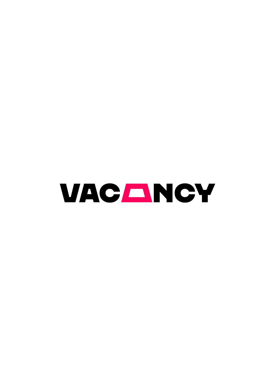 Logo Vacancy ricamato sul fronte di una maglia bianca